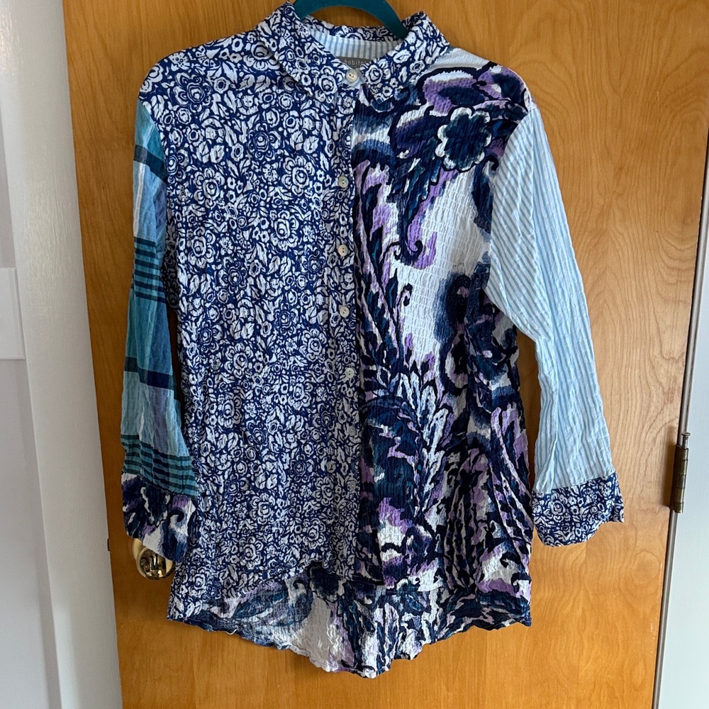Habitat Blue and Purple Patterned Blouse